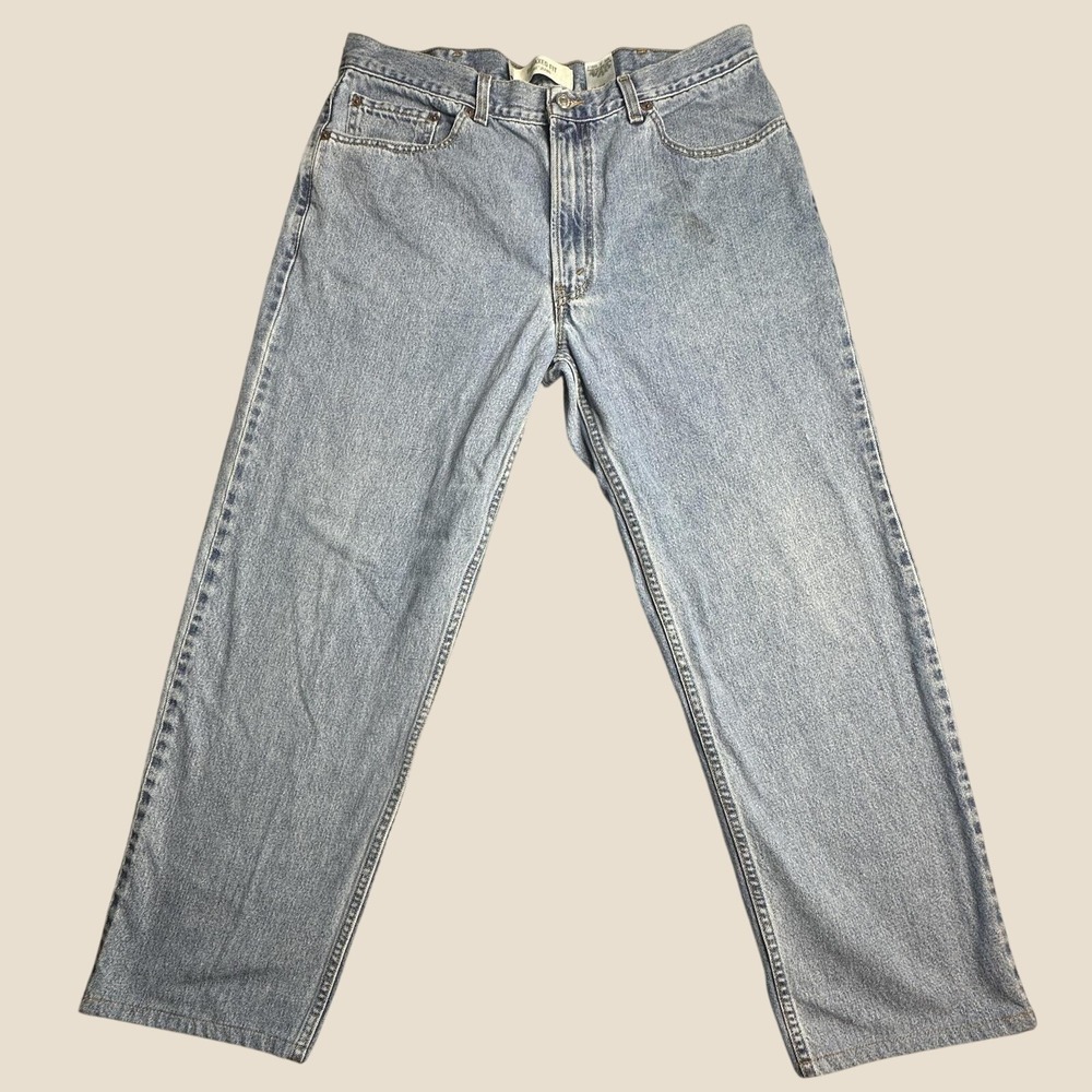 Vintage Levi's 550 Jeans Men 36x28 Relaxed Fit Light Wash Blue Denim Made in USA